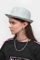 Карнавальная шляпа «Диско», серебряная, р-р. 56-58 - фото 119823147