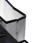 УЦЕНКА Подставка для канцелярских мелочей 4 отделения сетка металл черная 10963128