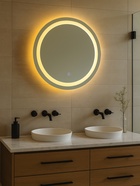 УЦЕНКА Зеркало с подсветкой 50×50 см, сенсорная кнопка - Фото 1