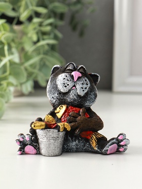 Фигура "Кот на рыбалке" 10 см