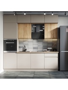 УЦЕНКА Кухонный гарнитур в потолок 2400 Виктория, Кашемир/Дуб крафт - Фото 3