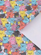 Бумага упаковочная крафтовая «Мишки», 1 лист,70 ? 100 см (комплект 3 шт) - фото 63128214