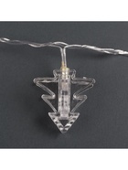 УЦЕНКА Гирлянда «Нить» 4.5 м с насадками «Прищепки-ёлочки», IP20, прозрачная нить, 20 LED, свечение тёплое белое, 220 В 10963179