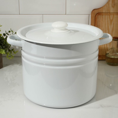 УЦЕНКА Кастрюля цилиндрическая, 9 л, без крышки, светлая МИКС