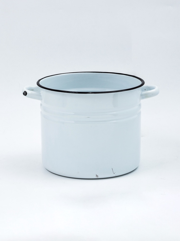 УЦЕНКА Кастрюля эмалированная, 9 л, d=21 см, без крышки, без деколи, белая - Фото 1