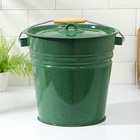 УЦЕНКА Ведро,12 л, без крышки, зелёное, с зерном - Фото 3