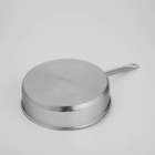 УЦЕНКА Сковорода 28см Общепит глубокая, высота 7,5см корпус 0,6мм индукц. дно ТРС 3,5мм - Фото 2