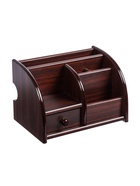 УЦЕНКА Органайзер 5 секций, 1 выдвижной ящик, серия Зебрано с кантом темным, 14*21см 10963208