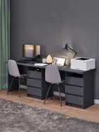 УЦЕНКА Cтол письменный тандем Зара 0.75×1.75×0.61 м серый графит 10963214 - фото 3918203