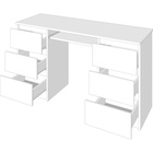 УЦЕНКА Стол письменный Мадера, 1360×500×770, Белый 10963218 - фото 3918227