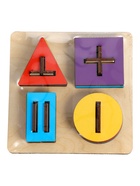 Сортер-вкладыш деревянный, «Геометрия. Квадратная форма» - фото 119552549