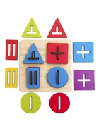 Сортер-вкладыш деревянный, «Геометрия. Квадратная форма» - фото 119552550