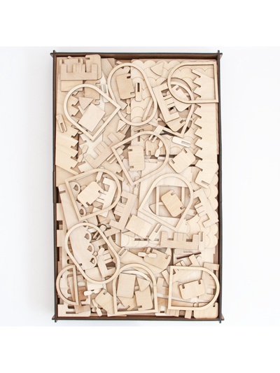 Домик для кукол деревянный, 3 этажа, неокрашенный