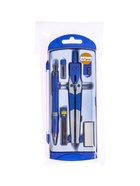 УЦЕНКА Набор чертежный Calligrata, 6 предметов (циркуль 180 мм, точилка, грифель, ластик, карандаш механический, узел 0.5 мм, грифели НВ, узел 0.5 мм), в п... - Фото 2