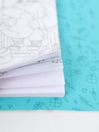 Подарочный набор новогодний, 5 шт. блок с раскраской, мини карандаши цветные - фото 119552578