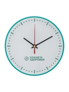 Часы настенные, d-19.5 см, "Планета здоровья", зеленые - фото 61954945