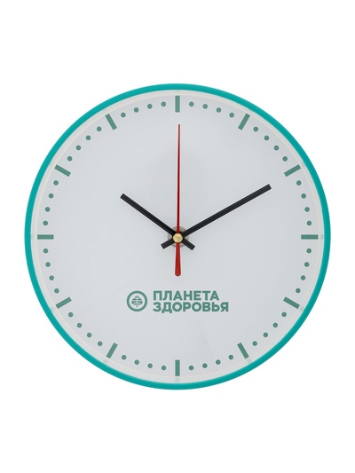 Часы настенные, d=19.5 см, «Планета здоровья», зелёные
