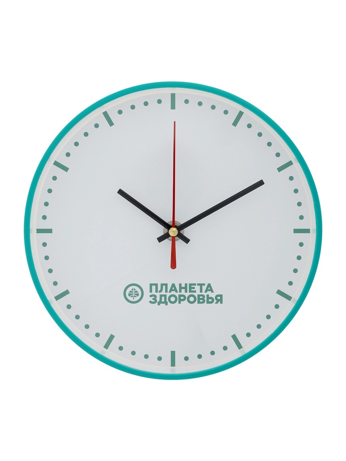 Часы настенные, d=19.5 см, «Планета здоровья», зелёные - Фото 1