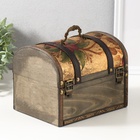 УЦЕНКА Шкатулка сундук дерево «Цветочный узор» 20×15×15.5 см - Фото 4