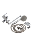 УЦЕНКА Смеситель для ванны ZEIN Z3378, картридж 35 мм, с душевым набором, лейка 4 режима, хром 98479 10963375