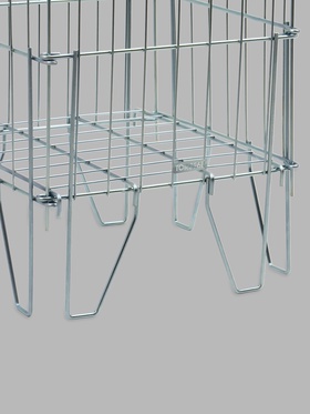 Корзина накопитель, 40×40×75 см, цвет хром