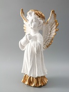 УЦЕНКА Фигура "Ангел молящийся большой" белое золото 53х30х20см - Фото 9