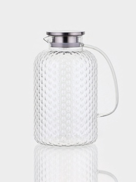 Кувшин Magistro «Богема. Дольки», 3 л, 21×15×27 см, крышка-сито, стекло, прозрачный