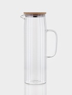Кувшин Bella Tenero «Эко. Дольки», 1.5 л, 9×14×28 см, с бамбуковой крышкой, стекло, прозрачный - Фото 1