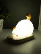 Ночник «Котёнок на коврике», LED, 3 Вт, 5V, USB, от АКБ, 9×15×13.2 см - Фото 3
