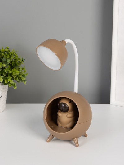 Ночник «Капибара в круглом кресле», LED, 3 Вт, 5V, USB, АКБ, 2 режима, 8.5×8.5×25.5 см
