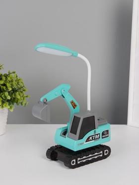 Ночник «Экскаватор», 8хLED, 3 Вт, 5V, USB, АКБ, 2 режима, с точилкой, 7×11×31 см