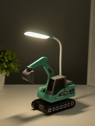 Ночник «Экскаватор», 8хLED, 3 Вт, 5V, USB, АКБ, 2 режима, с точилкой, 7×11×31 см - Фото 3