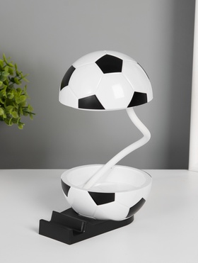 Ночник - подставка под телефон «Футбольный мяч», 4хLED, 3 Вт, 5V, USB, АКБ, 2 режима, 9.5×12.5×10 см