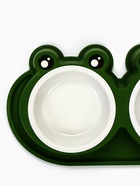 Миска двойная, 160 мл, 29.5×14×4 см, фигурная, пластик, зелёная - фото 61955107