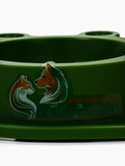 Миска двойная, 160 мл, 29.5×14×4 см, фигурная, пластик, зелёная 10917199