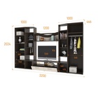 УЦЕНКА Гостиная Гамма, 3200х2024х466, Венге/Дуб - Фото 3