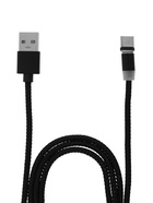 Кабель D09E, 3 в 1, Type-C-microUSB-Lightning, 1 м, для зарядки и передачи данных, магнитный, чёрный - Фото 3
