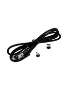 Кабель D09E, 3 в 1, Type-C-microUSB-Lightning, 1 м, для зарядки и передачи данных, магнитный, чёрный - Фото 4