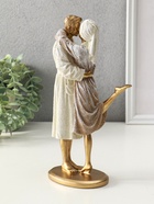 Фигура полистоун «Влюблённые в банных халатах», 7.5×13.5×26 см - Фото 3