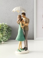 Фигура полистоун «Папа, мама и малыш в вязанных нарядах, под зонтом», 8.5×9.5×25.5 см - Фото 2