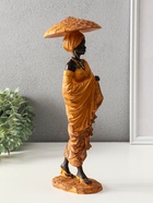 Сувенир полистоун "Африканка в горчичном наряде, в шляпе" 11,5х11,5х33,5 см - фото 809350230