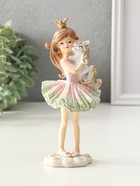 Сувенир полистоун "Девочка-принцесса с маленьким единорогом" 7х7,5х17,5 см - фото 61955199