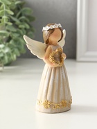 Сувенир полистоун "Девочка-ангел с венком-сердце" 4,5х8х12 см - фото 809350242