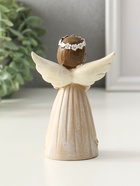 Сувенир полистоун "Девочка-ангел с венком-сердце" 4,5х8х12 см - фото 809350243