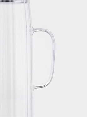 Кувшин Bella Tenero «Эко. Дольки», 1.2 л, 9×14×24.5 см, с бамбуковой крышкой, стекло, прозрачный