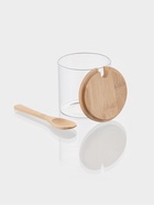 Сахарница Bella Tenero «Эко», 300 мл, 8×8×8.5 см, с бамбуковой крышкой и ложкой, стекло, прозрачная - Фото 2