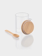 Cахарница BellaTenero, 500 мл, 8×8×10.4 см, с бамбуковой крышкой, держателем для ложки, стекло, прозрачная - Фото 3