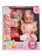 Кукла интерактивная «Анечка», 40 см, пьёт, писает, закрывает глазки, 4 аксессуара, 50 звуков - фото 119552726