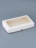 Коробка складная, белая, с окном, 26×15×4 см - Фото 2