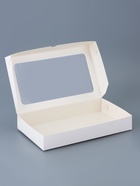 Коробка складная, белая, с окном, 26×15×4 см - Фото 3